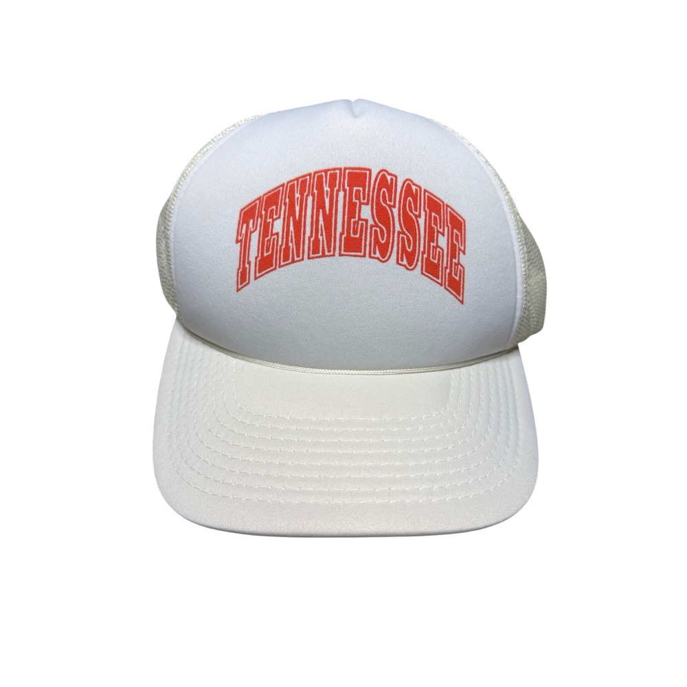 Vintage Tennessee Volunteers Trucker Hat White‎ & Orange Adjustable Snapback Cap